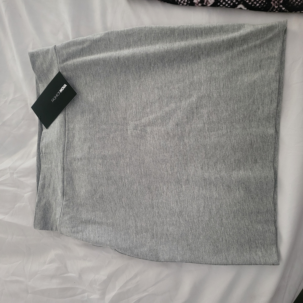 Fashion Nova Gray Mini Skirt